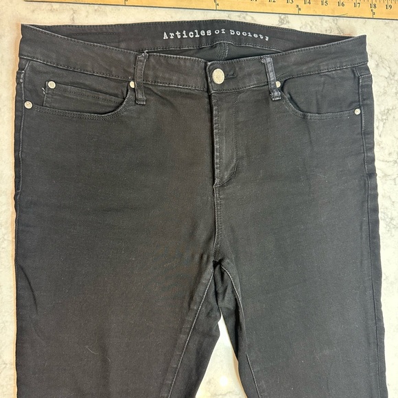 Articles of Society Jet Black High Rise Skinny Jeans Jeggings sz 32 Women’s 14 - Picture 7 of 9